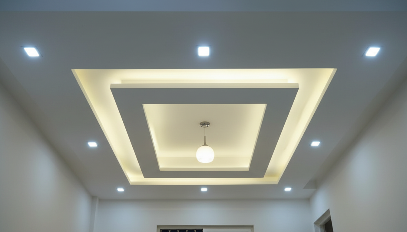 False ceiling with cove lighting by Puniya Interiors